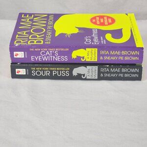 LOT 2 Rita Mae Brown and Sneaky Pie Brown Paperback Mystery Series Books 13, 14